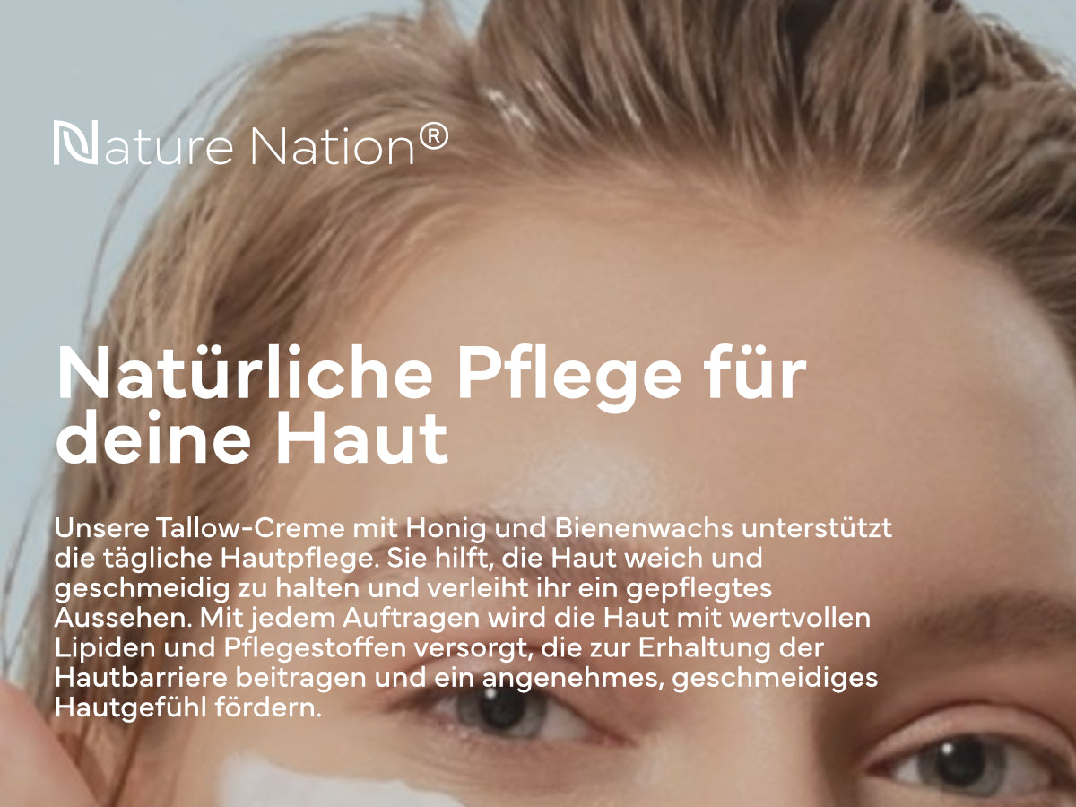 Tallow Rindertalg Creme Honig – 100% natürliche und unparfümierte Hautpflege 2er-Set