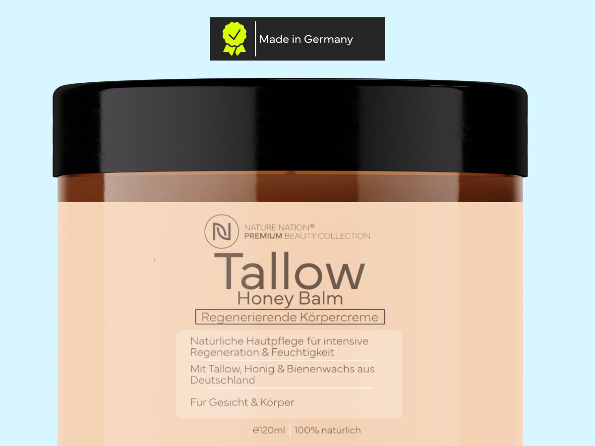 Tallow Rindertalg Creme Honig – 100% natürliche und unparfümierte Hautpflege 2er-Set