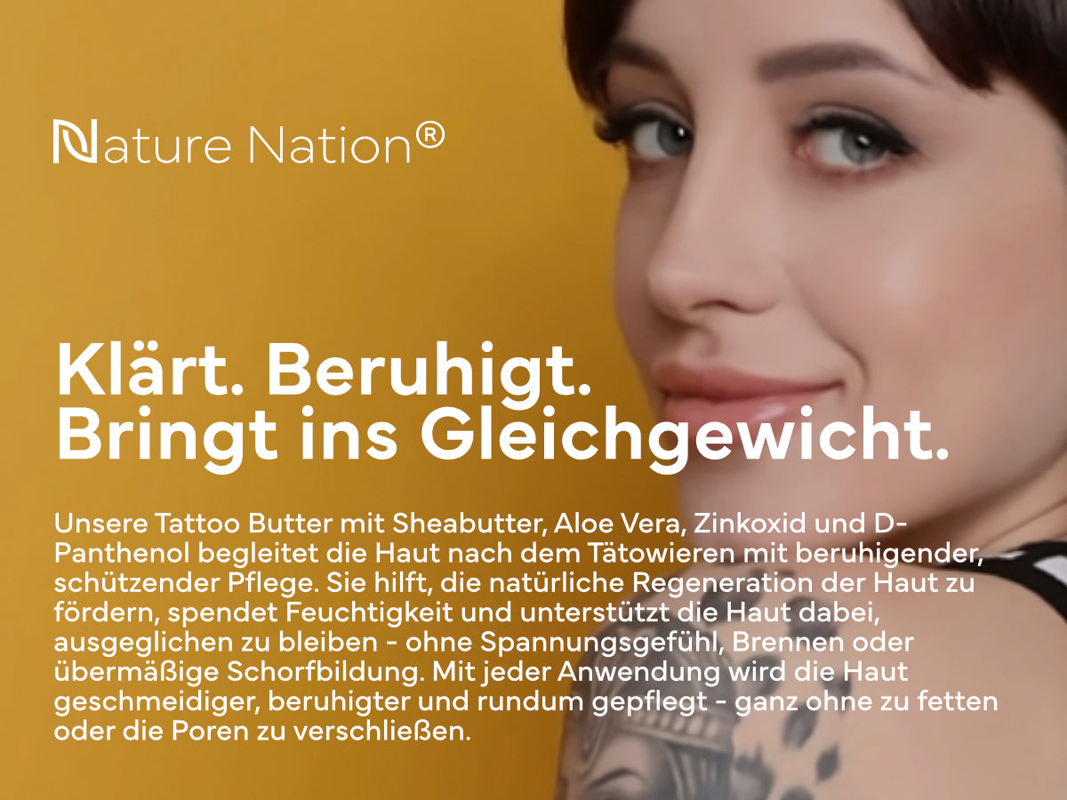 Tattoo Butter, 120 ml - Pflegt tätowierte Haut & unterstützt eine gesunde Heilung