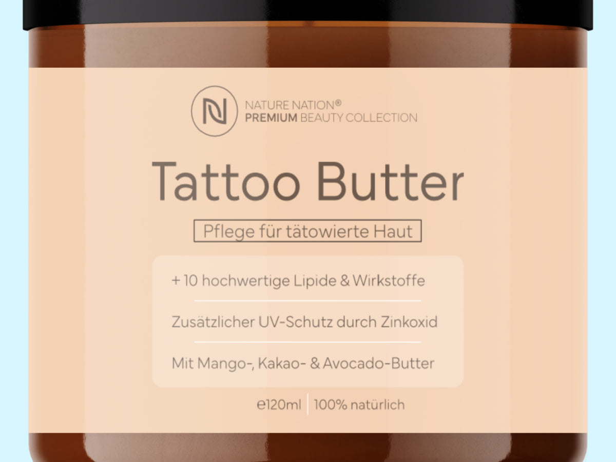 Tattoo Butter, 120 ml - Pflegt tätowierte Haut & unterstützt eine gesunde Heilung