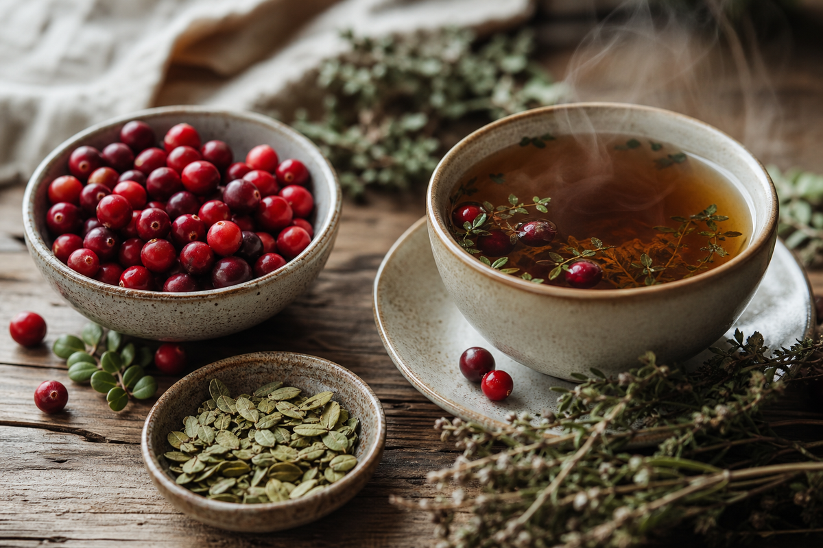 Cranberries und Heilkräuter als natürliche Mittel gegen Blasenentzündung