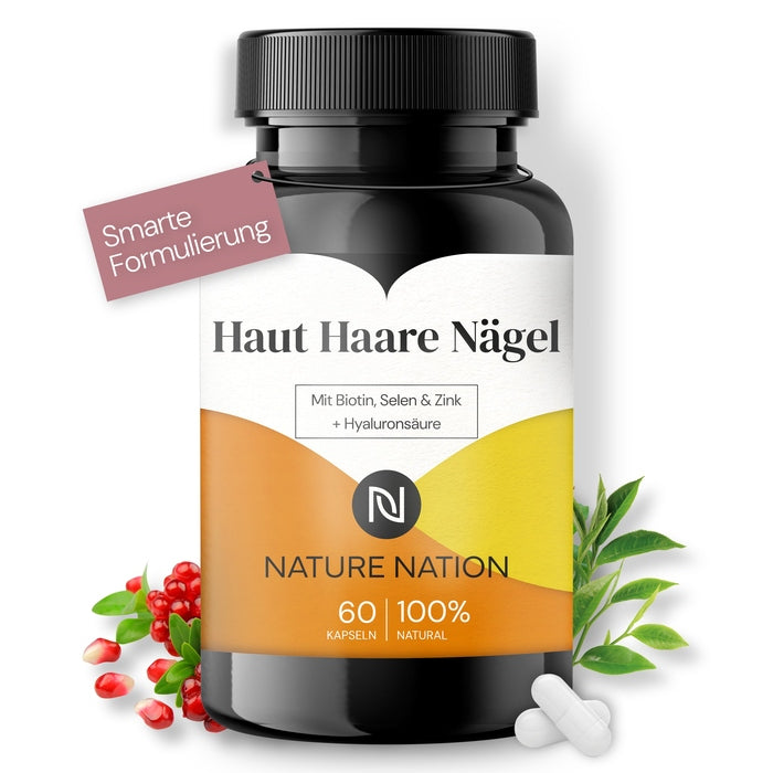 Haut Haare Nägel, 60 Kapseln – Unterstützt Haut, Haarstruktur & Nagelwachstum von innen