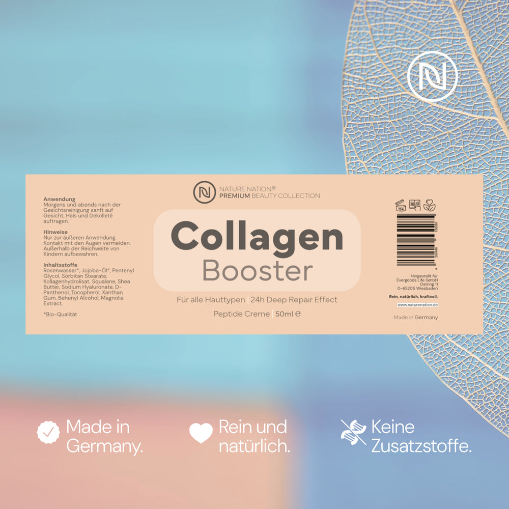 
                      
                        Kollagen Creme - 100% Collagen mit Peptide Typ 1, 2 & 3 - Zieht schnell ein - Mit Hyaluronsäure (Hyaluron) - Laborgeprüft und prod. in DE (1 x 50ml, Geruch: Rosenwasser)
                      
                    
