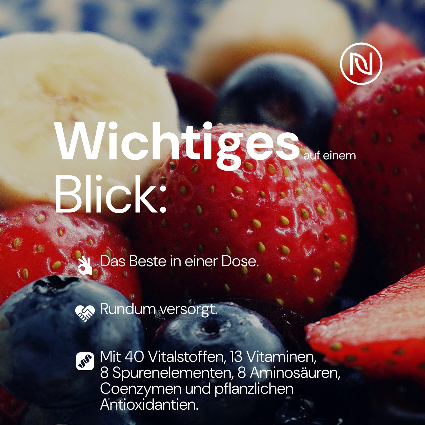 Multivitamin Kapseln - 40 Nährstoffe - Vitamine A-Z hochdosiert - Komplex aus Mineralien, Pflanzenstoffen & Aminosäuren - Laborgeprüft & vegan (1 x 60 Kapseln: Vorrat für 1 Monat, Geschmacksneutral)