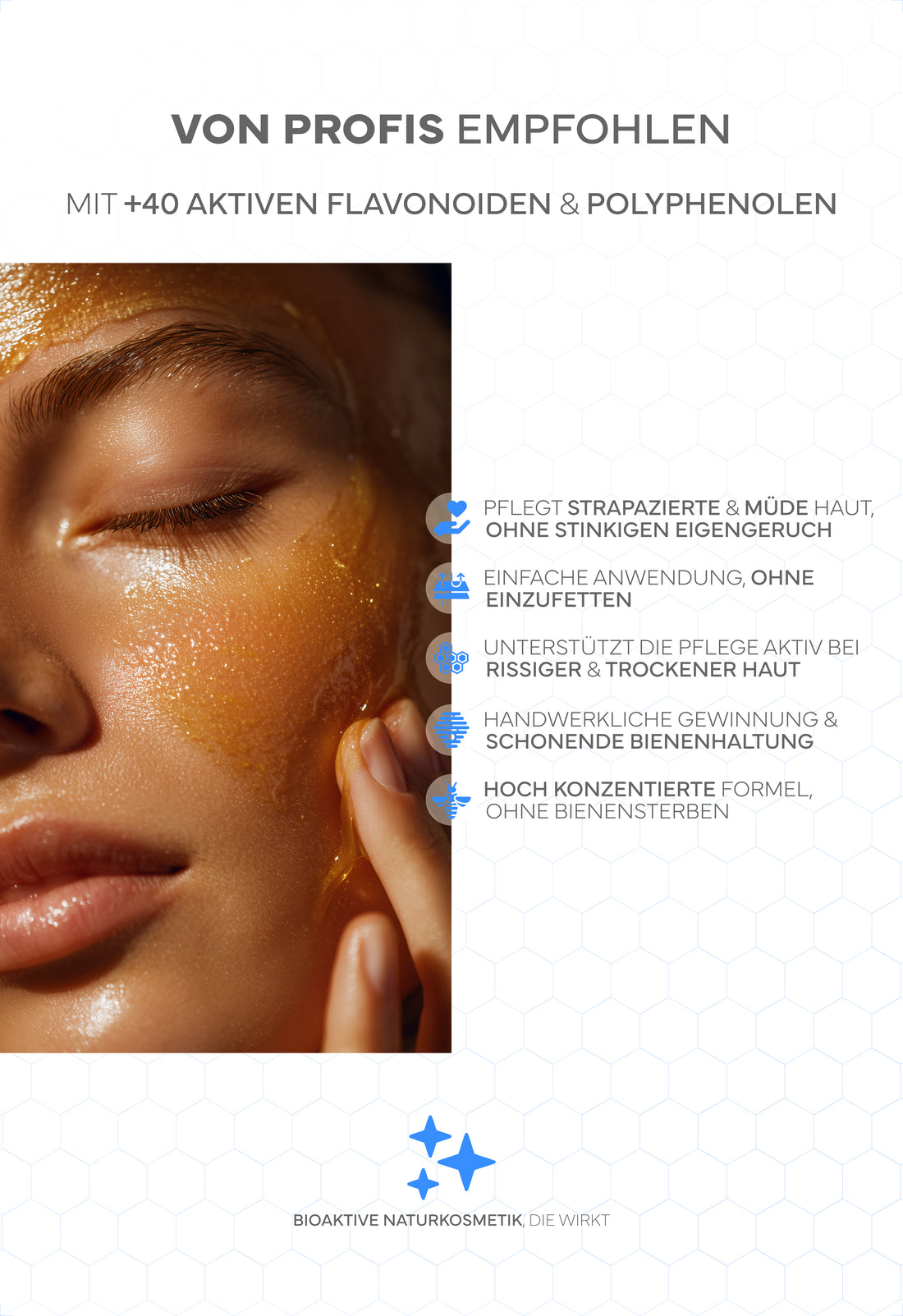 Propolissalbe, 100ml - Hochdosierte 40%-Propoliscreme, mit naturreinem Bio-Propolis, kaltgepresstem Traubenkernöl und Bienenwachs