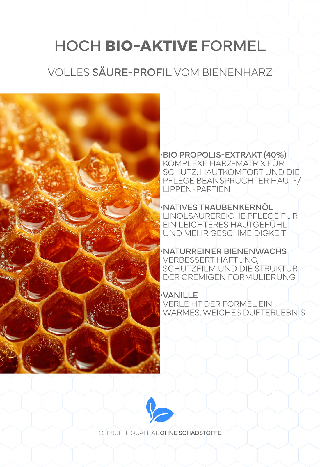 Propolissalbe, 100ml - Hochdosierte 40%-Propoliscreme, mit naturreinem Bio-Propolis, kaltgepresstem Traubenkernöl und Bienenwachs