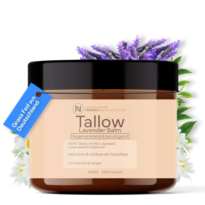 Tallow Rindertalg Creme Lavendel – 100% natürliche Hautpflege Unparfümiert