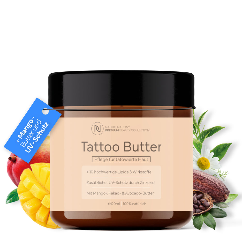 Tattoo Butter, 120 ml - Pflegt tätowierte Haut & unterstützt eine gesunde Heilung