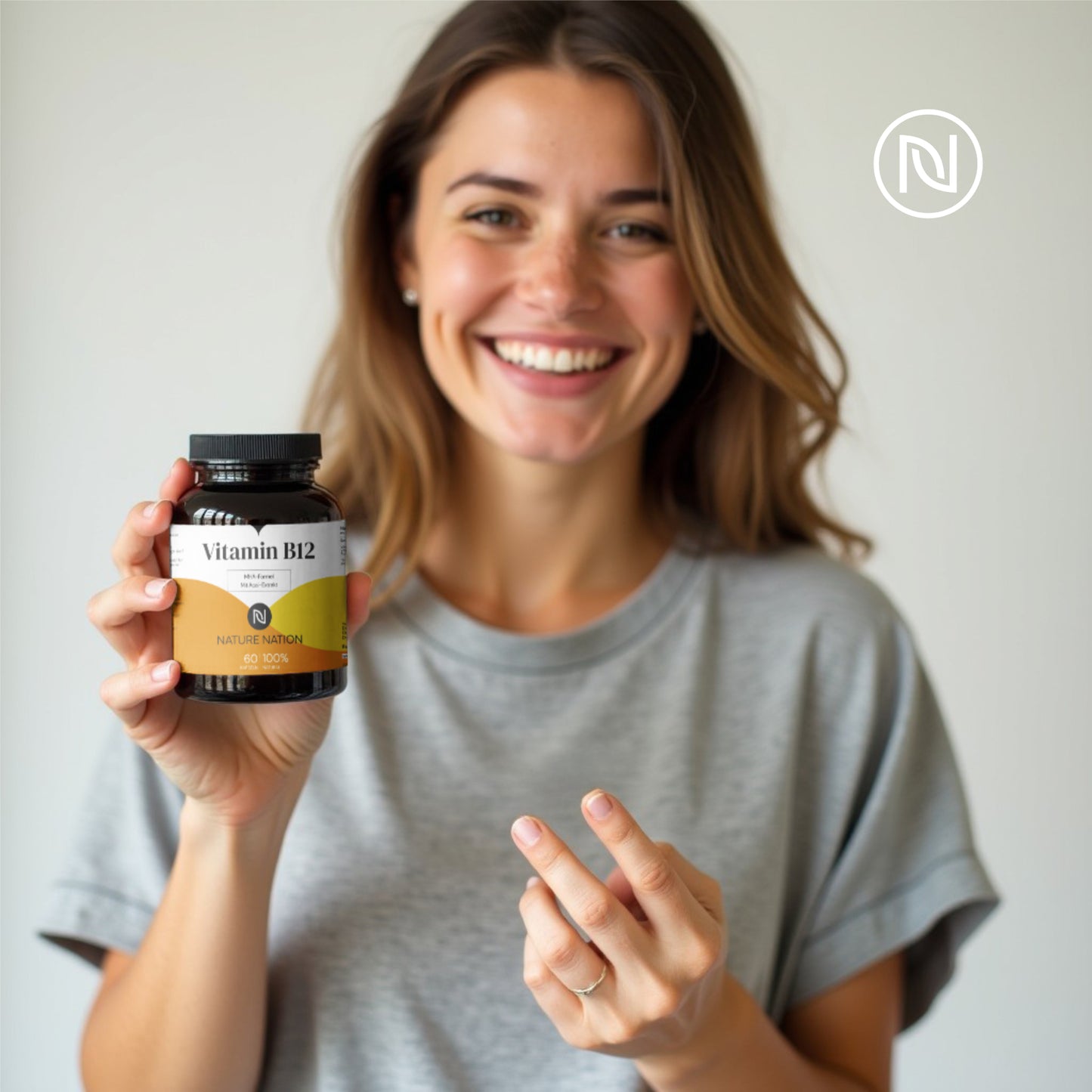 Vitamin B12 - MHA Formel mit Hydroxocobalamin, Methylcobalamin, Vitamin C & Acai - Hochdosiert & vegan - Laborgeprüft, ohne Zusätze (1 x 60 Kapseln: Vorrat für 2 Monate, Geschmacklos)