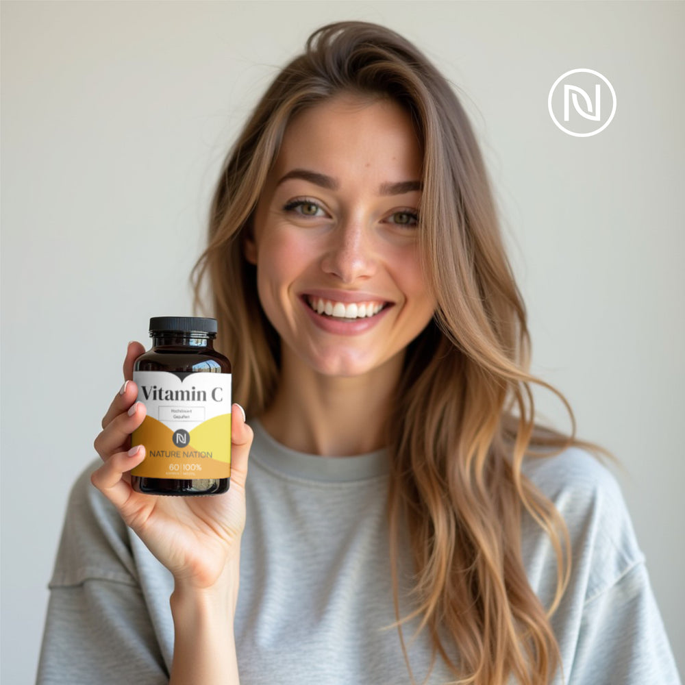 
                      
                        Vitamin C - Hochdosiert & gepuffert: 1000mg pro Kapsel, mit Calcium Ascorbat - Laborgeprüft & vegan - Magenfreundlich & ohne Zusatzstoffe (1 x 60 Kapseln: Vorrat für 1 Monat, Geschmacklos)
                      
                    