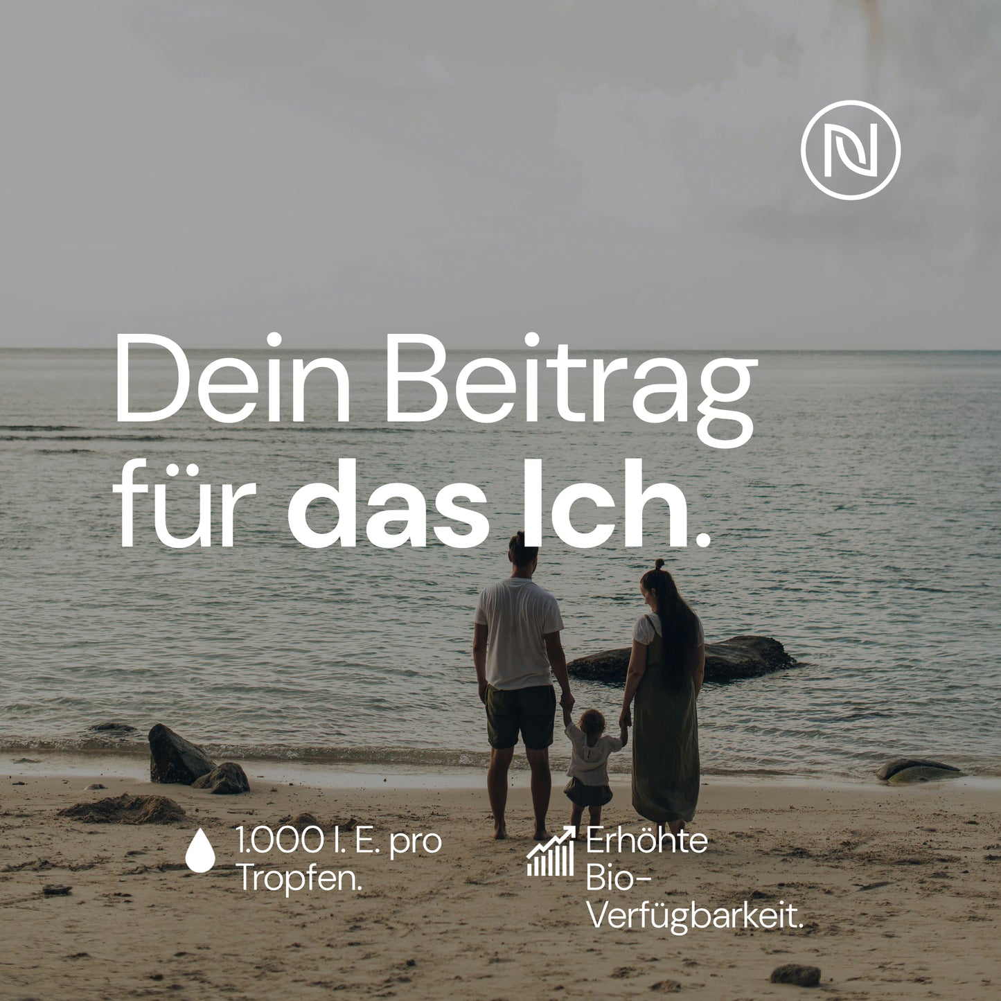 Vitamin D3 + K2 Tropfen - Vitamin D3 5000 IE, Vitamin K2 100µg pro Einnahme - MK-7-99,7% All-Trans, MCT-Kokosöl - Premium-Qualität, Für Kinder ab 3 Jahren geeignet, flüssig, Made in Germany (1 x 50ml)