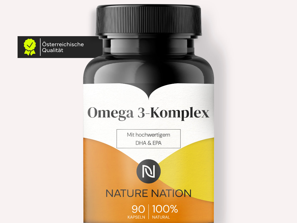 Omega-3 Komplex (mit EPA & DHA), 90 Kapseln – Für Herz, Gehirn & klare Sicht