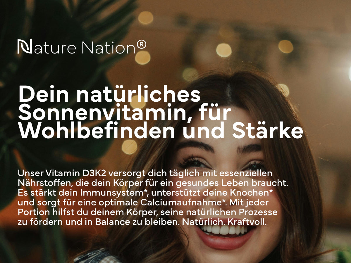 Vitamin D3 + K2 Tropfen - Vitamin D3 5000 IE, Vitamin K2 100µg pro Einnahme - MK-7-99,7% All-Trans, MCT-Kokosöl - Premium-Qualität, Für Kinder ab 3 Jahren geeignet, flüssig, Made in Germany (1 x 50ml)