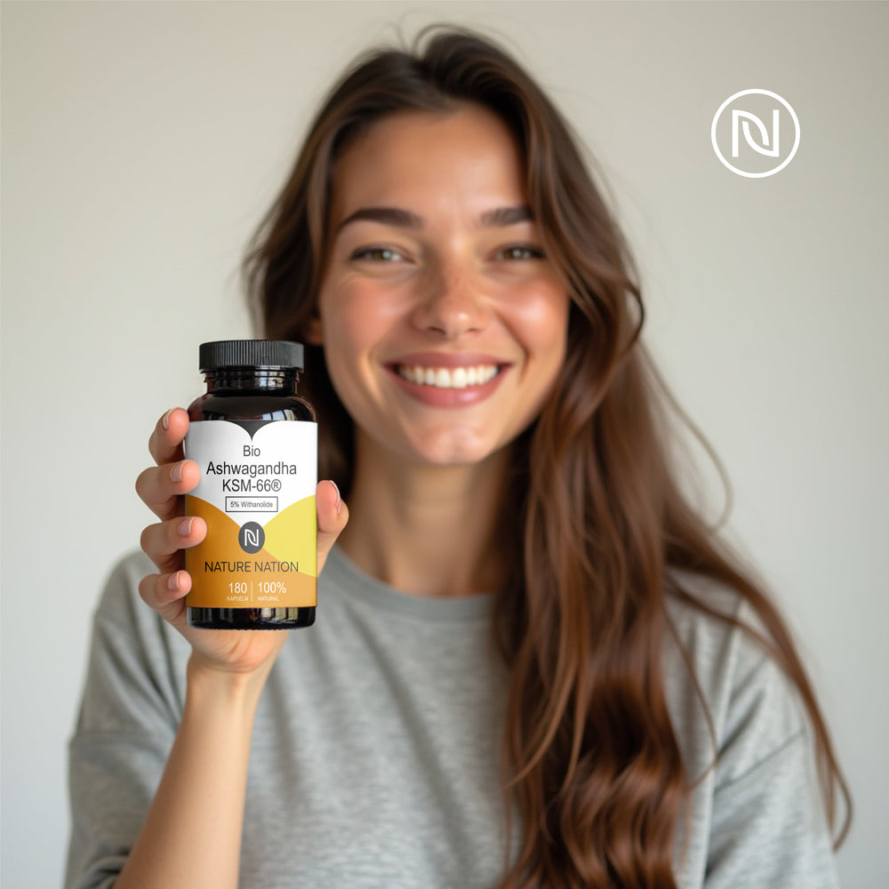 
                      
                        Ashwagandha KSM-66® - Hoch verfügbares Withanolid (+5%) im Halbjahresvorrat - Hochdosierte Formulierung - Laborgeprüft, vegan, in Deutschland produziert (1 x 180 Kapseln)
                      
                    