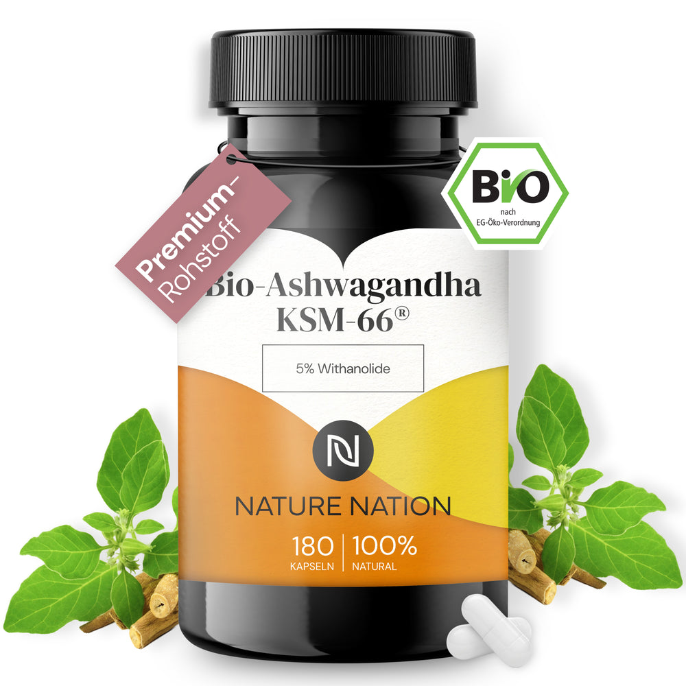 Ashwagandha KSM-66®, 180 Kapseln – Für mehr Ruhe im Kopf & Gelassenheit im Alltag
