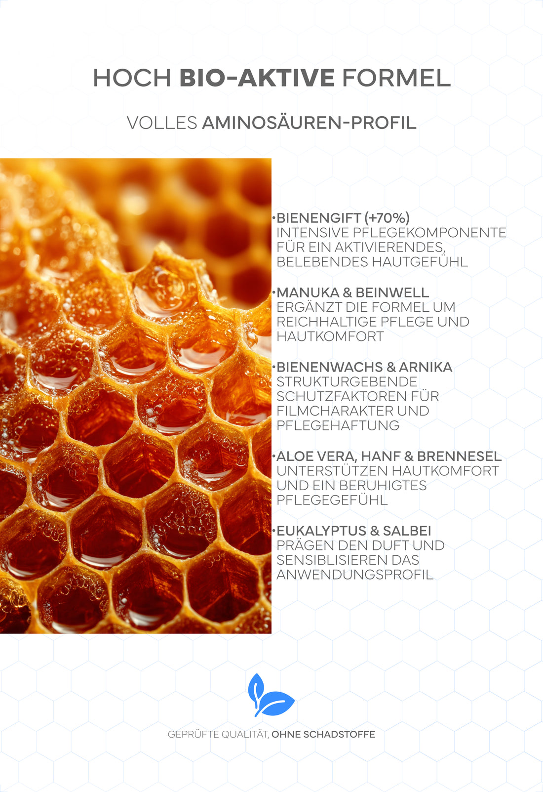 Bienengiftsalbe, 100ml - Bee Venom mit +70% hochreinem Mellitin & 9 Kräuterextrakten