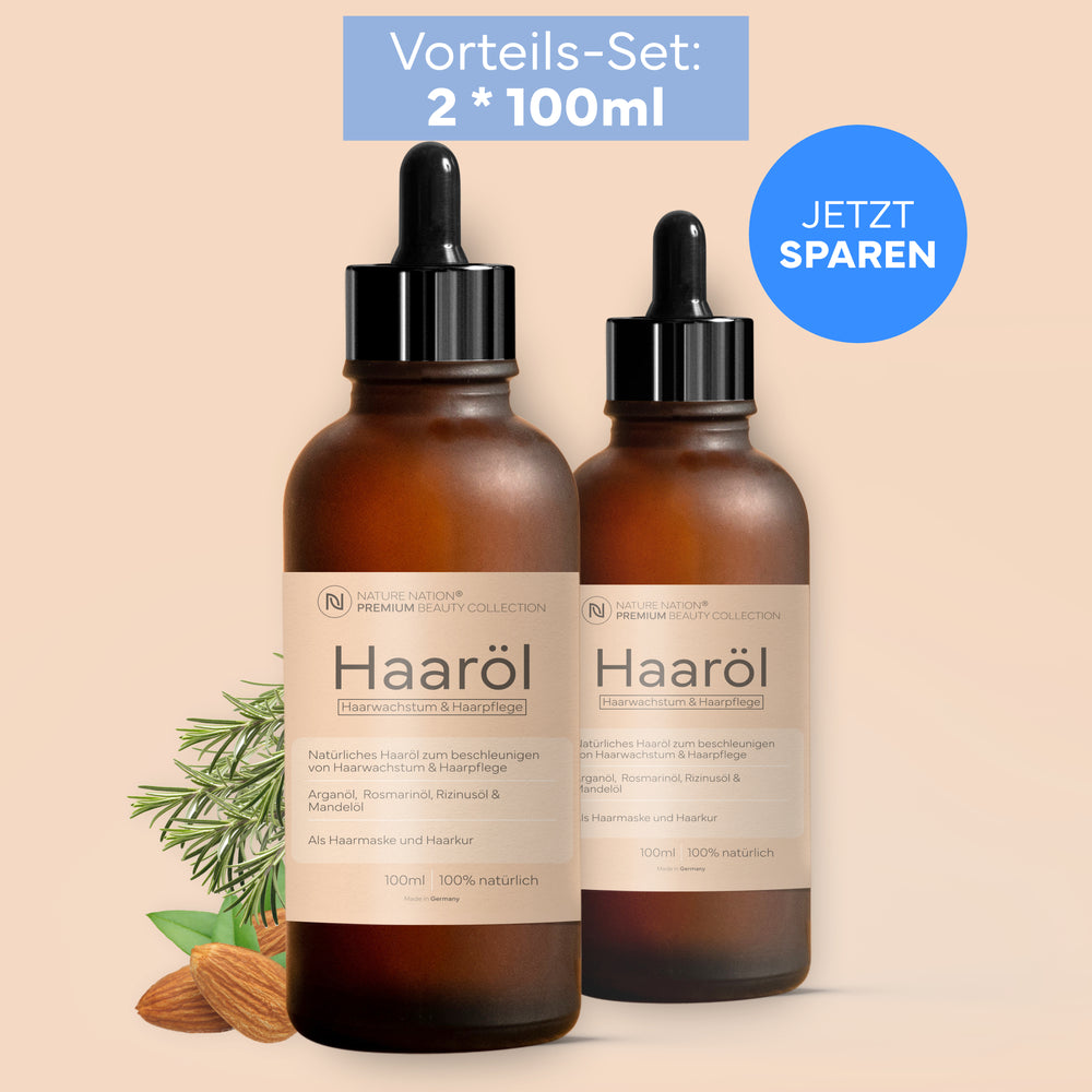Haaröl Rosmarin, 100ml - Pflegt trockene Kopfhaut & stärkt beanspruchtes, bruchanfälliges Haar 2er-Set