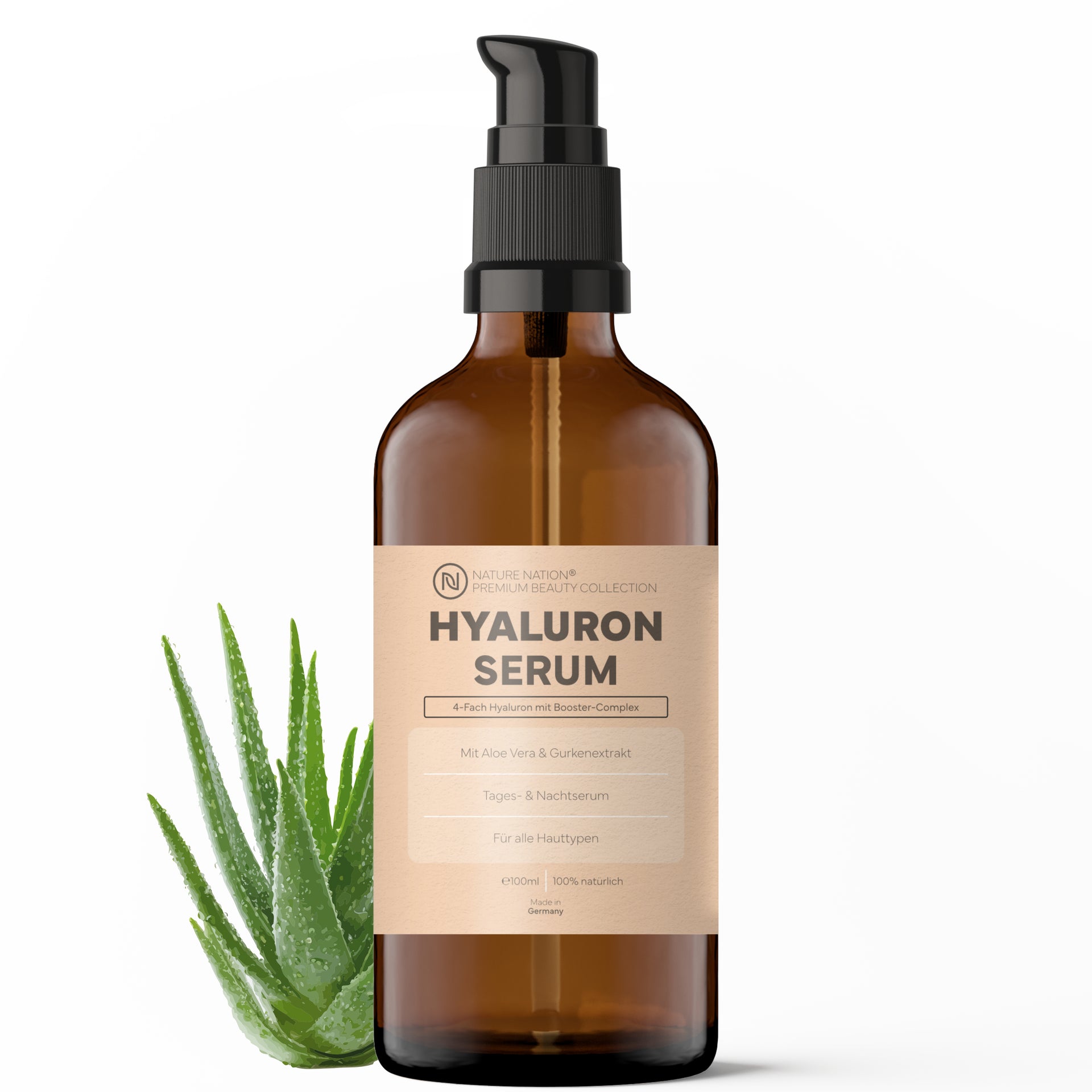 Hyaluronserum & Bio Aloe Vera – Feuchtigkeit & Anti-Aging – Nature Nation