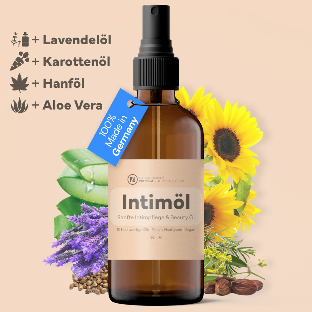 Intimöl, 50ml - After Shave-Öl für jede Rasur (auch Intimzone), gegen Rasierpickel, Rasierbrand oder Rötungen