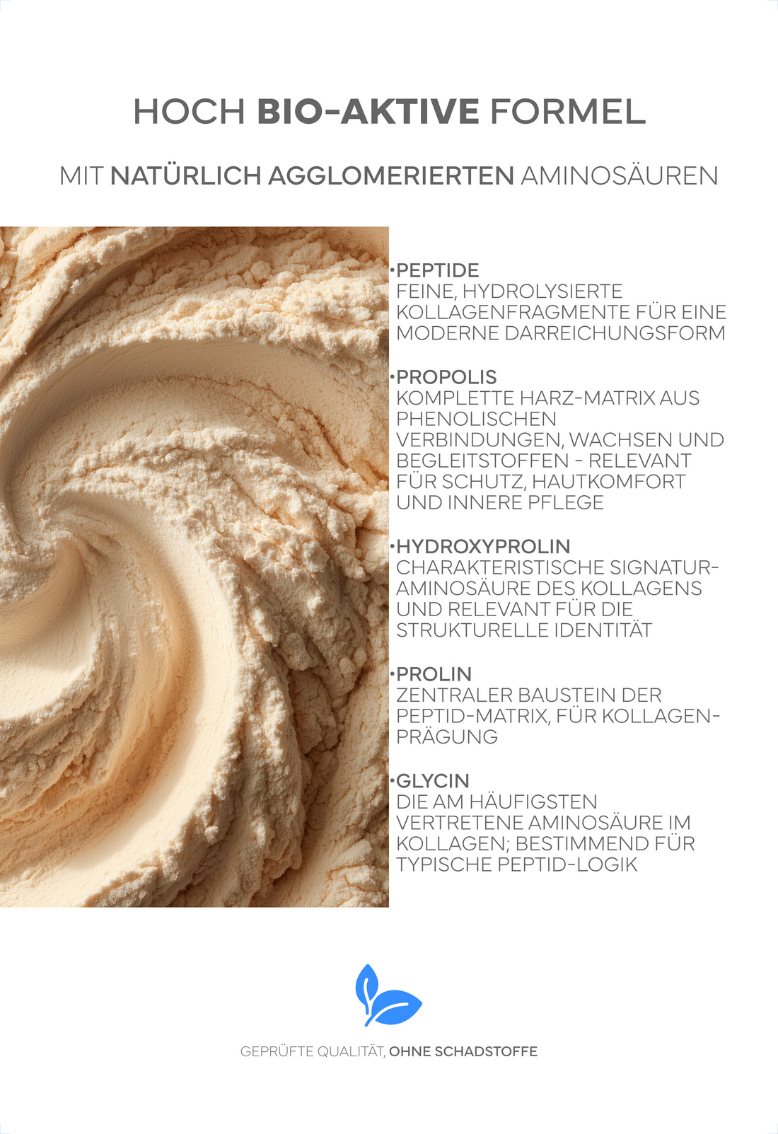 Kollagen Pulver + Propolis, 450g: Premium Kollagen-Hydrolysat Typ 1, 2 & 3 mit Bio-Propolis für Haut, Haare, Nägel & Gelenke