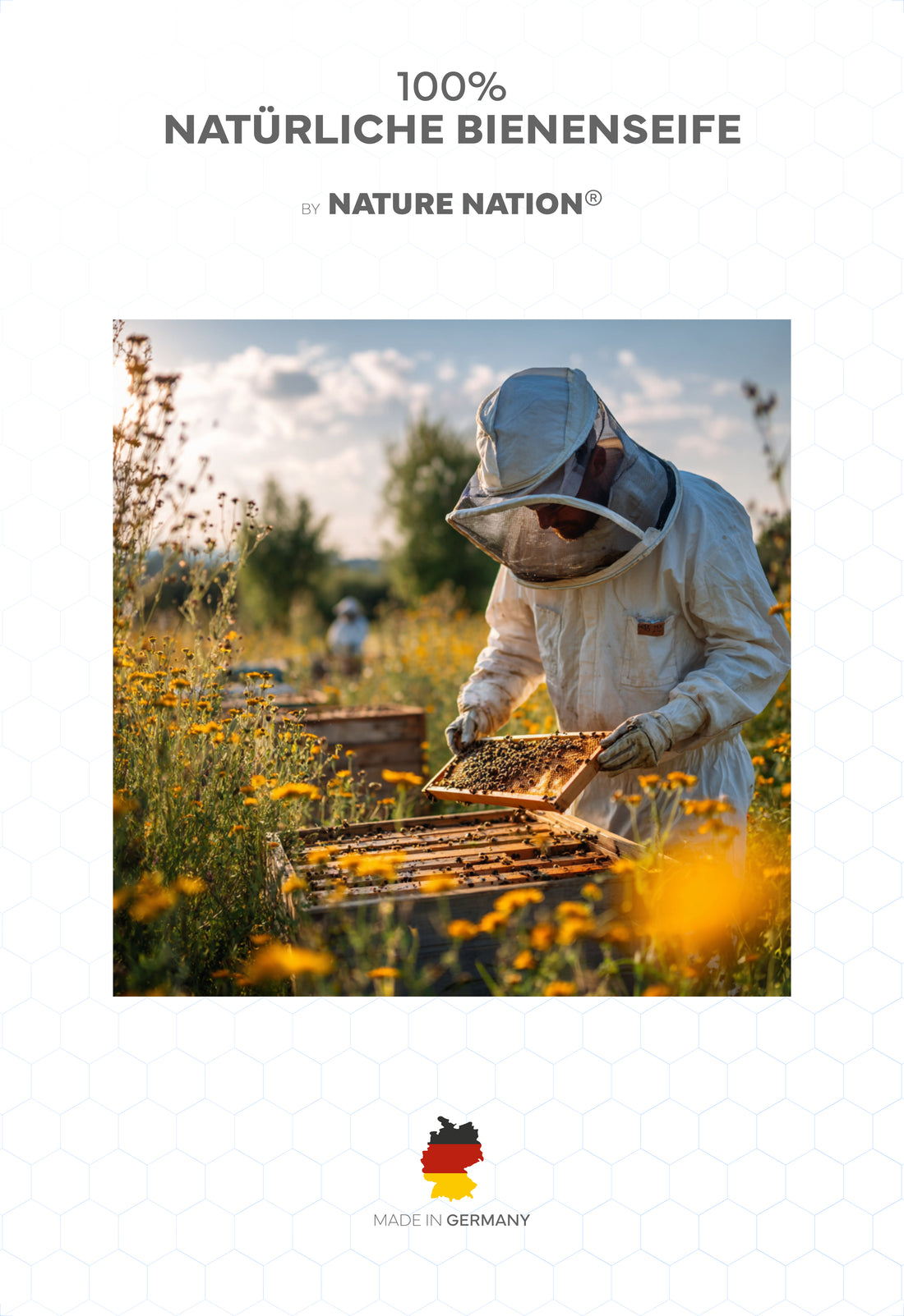 Propolis-Seife, 100g - Pflegende Naturseife mit Bio-Propolis & Honig, für die sanfte Reinigung von Haaren, Gesicht, Händen & Körper