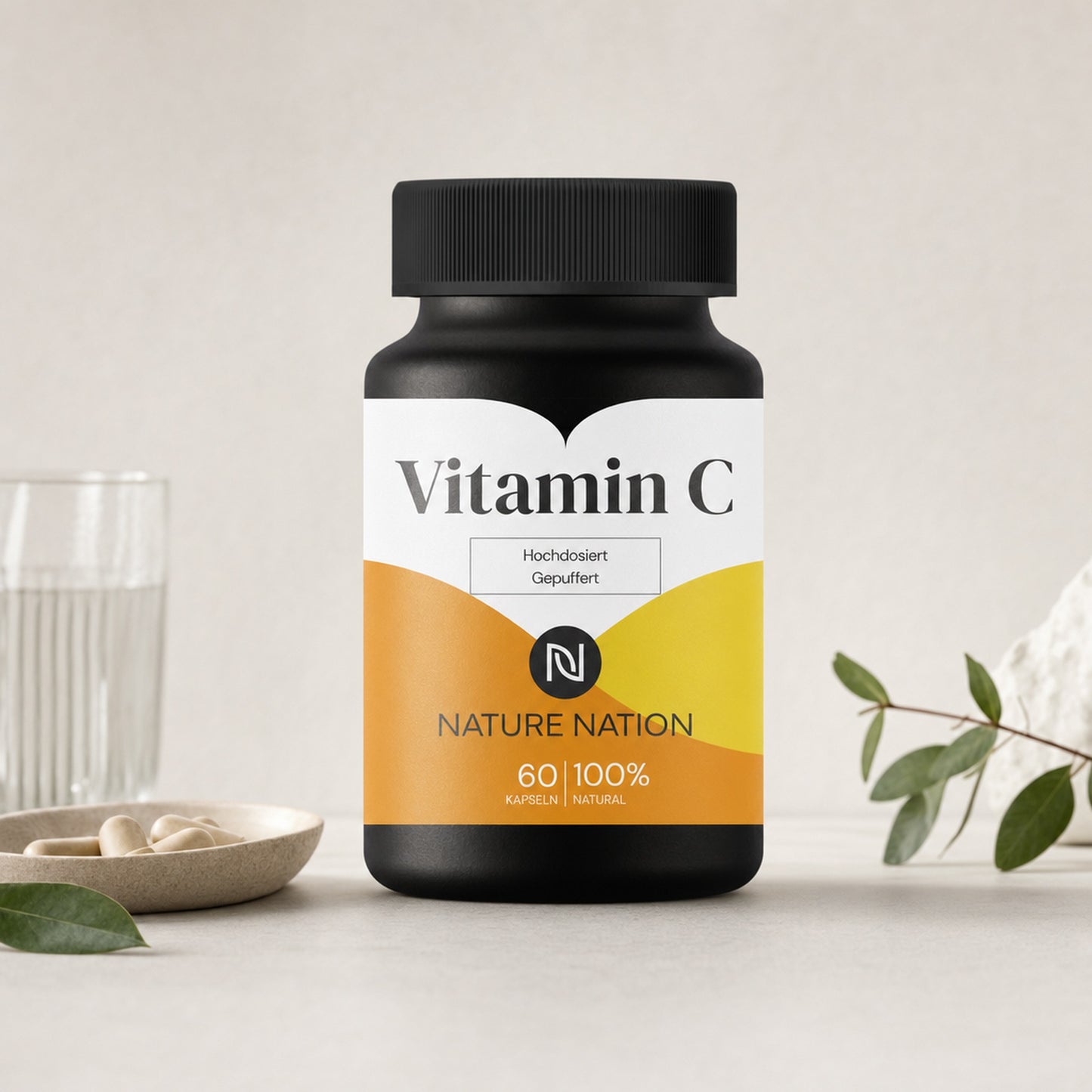 Vitamin C gepuffert, 60 Kapseln, Studioaufnahme