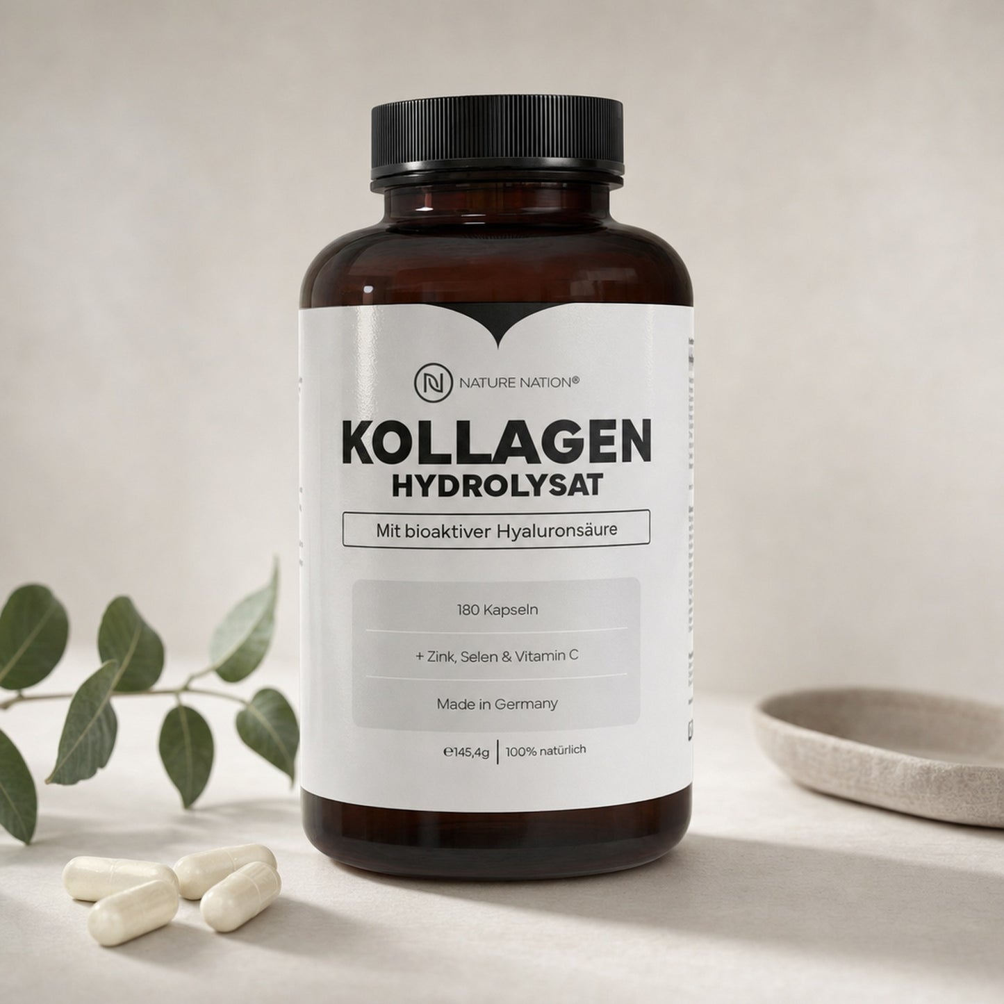 Kollagenhydrolysat mit bioaktiver Hyaluronsaeure, Studioaufnahme