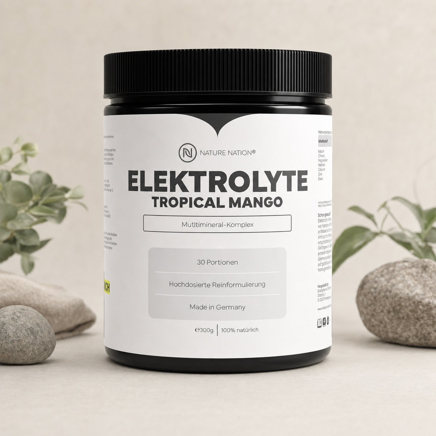 Elektrolyte-Pulver, mit keltischem Meersalz (Tropical Mango), Studioaufnahme