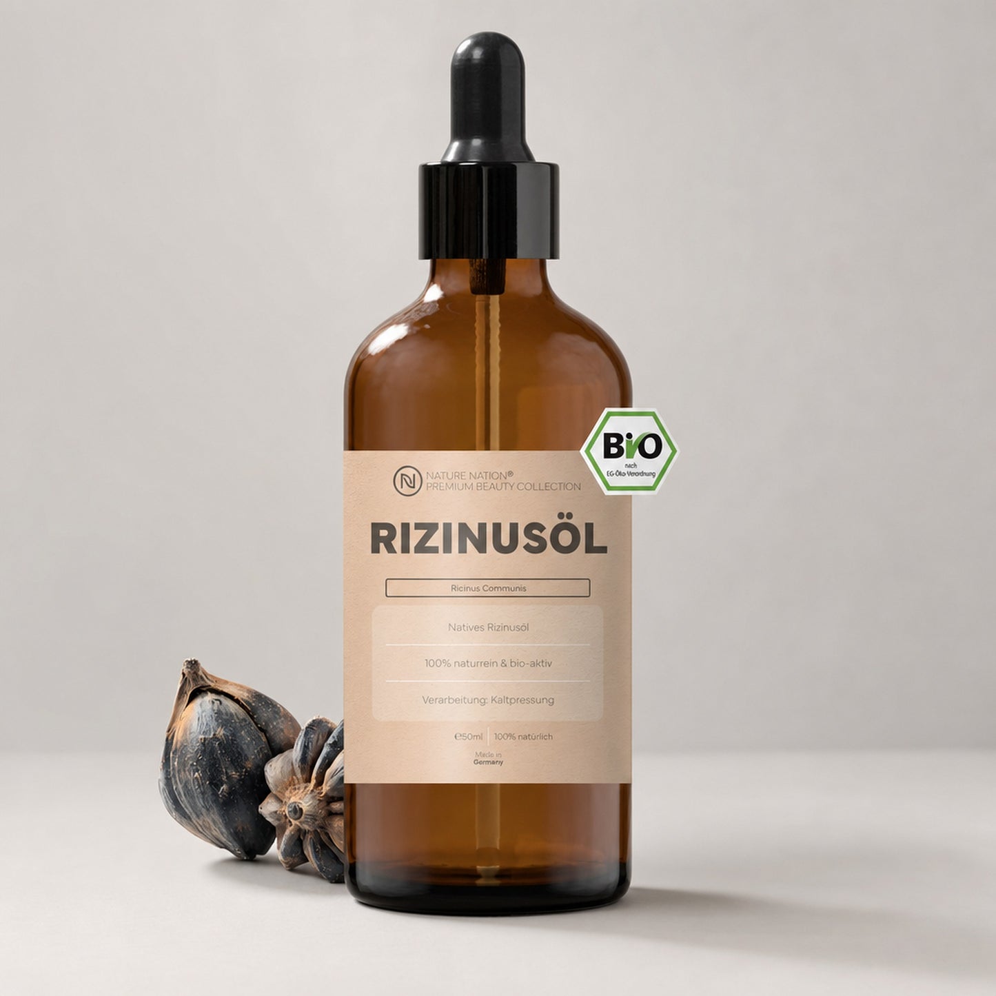 Pflanzliches Bio-Rizinusöl, 50ml