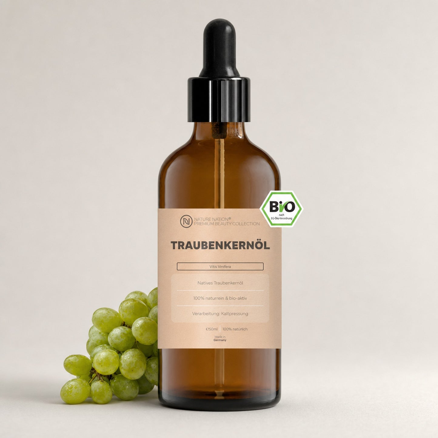 Pflanzliches Bio-Traubenkernoel 50ml, Studioaufnahme