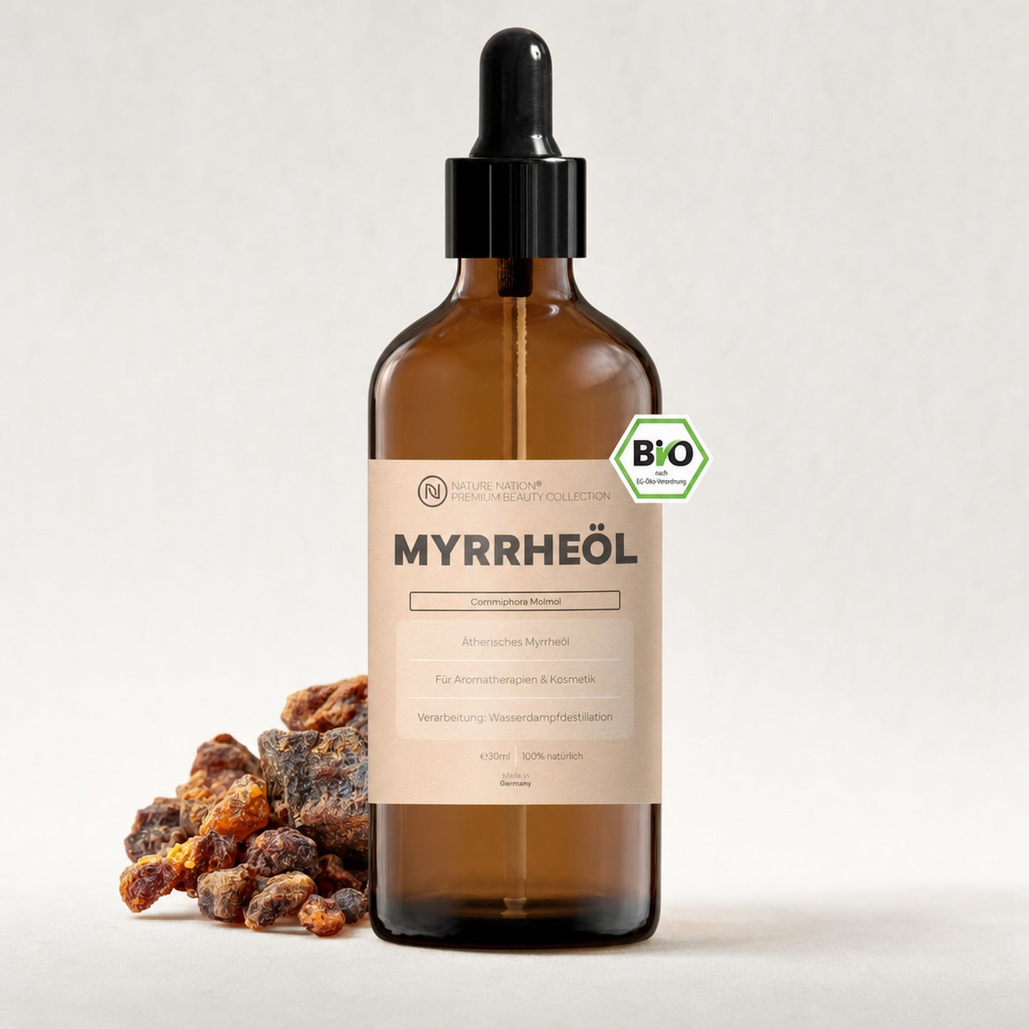 Aetherisches Bio-Myrrheoel 30ml, Studioaufnahme