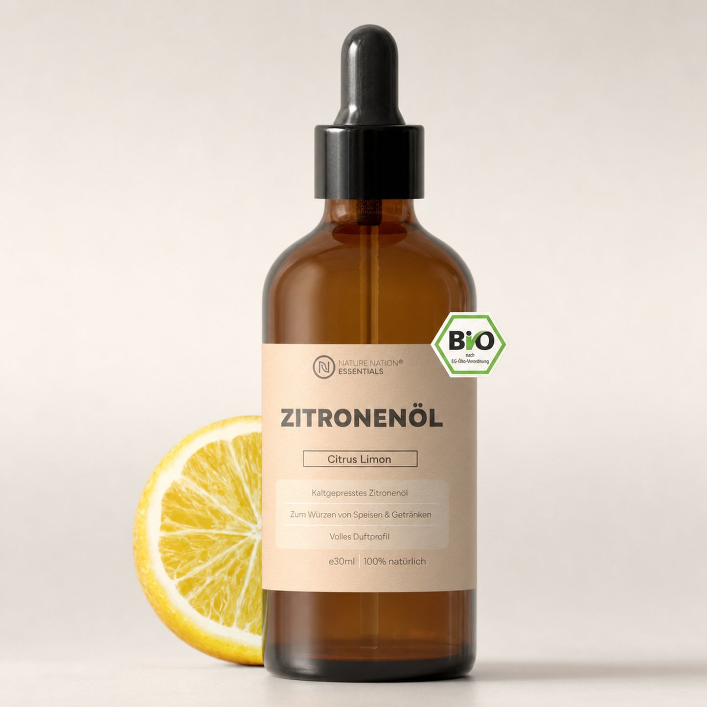 Aetherisches Bio-Zitronenoel 30ml, Studioaufnahme