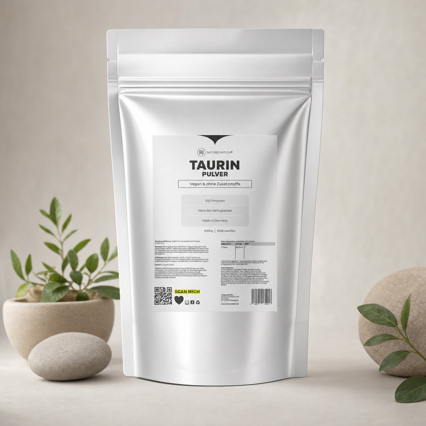 Taurin Pulver, Studioaufnahme
