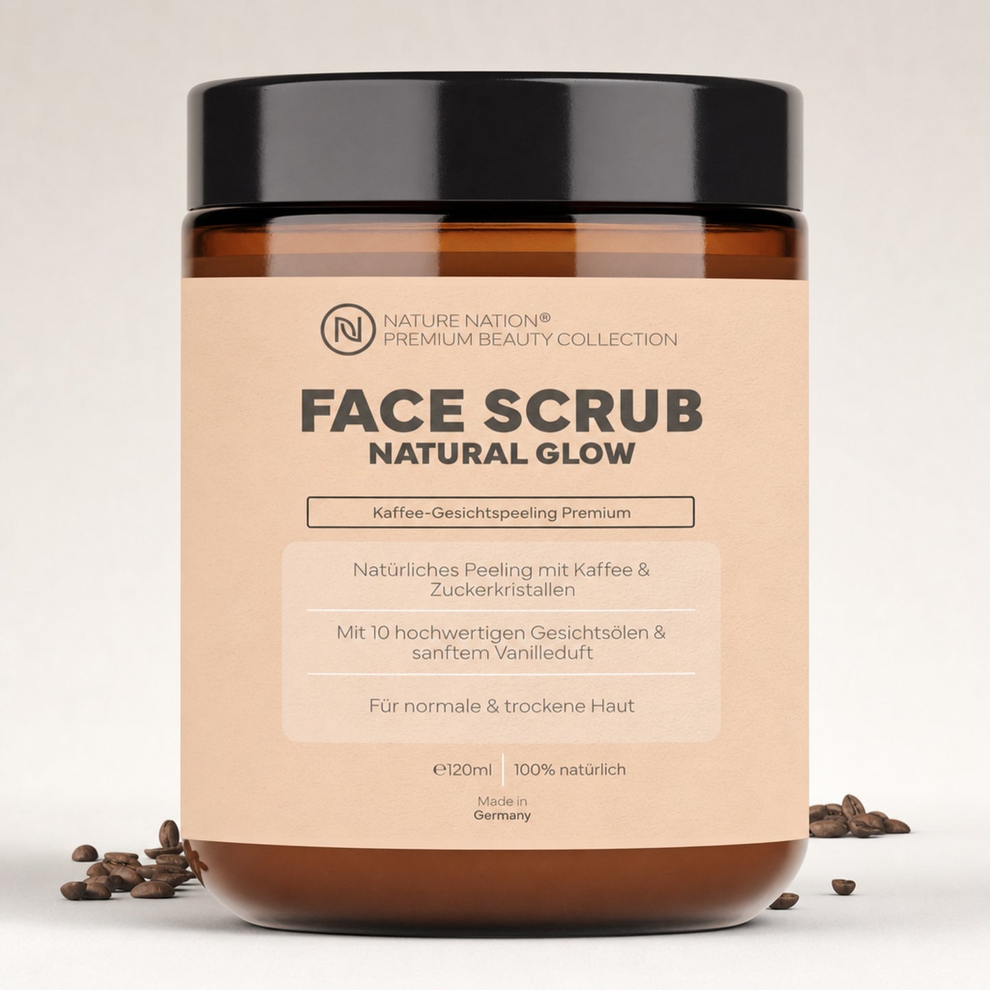 Face Scrub Kaffee Gesichtspeeling, Studioaufnahme