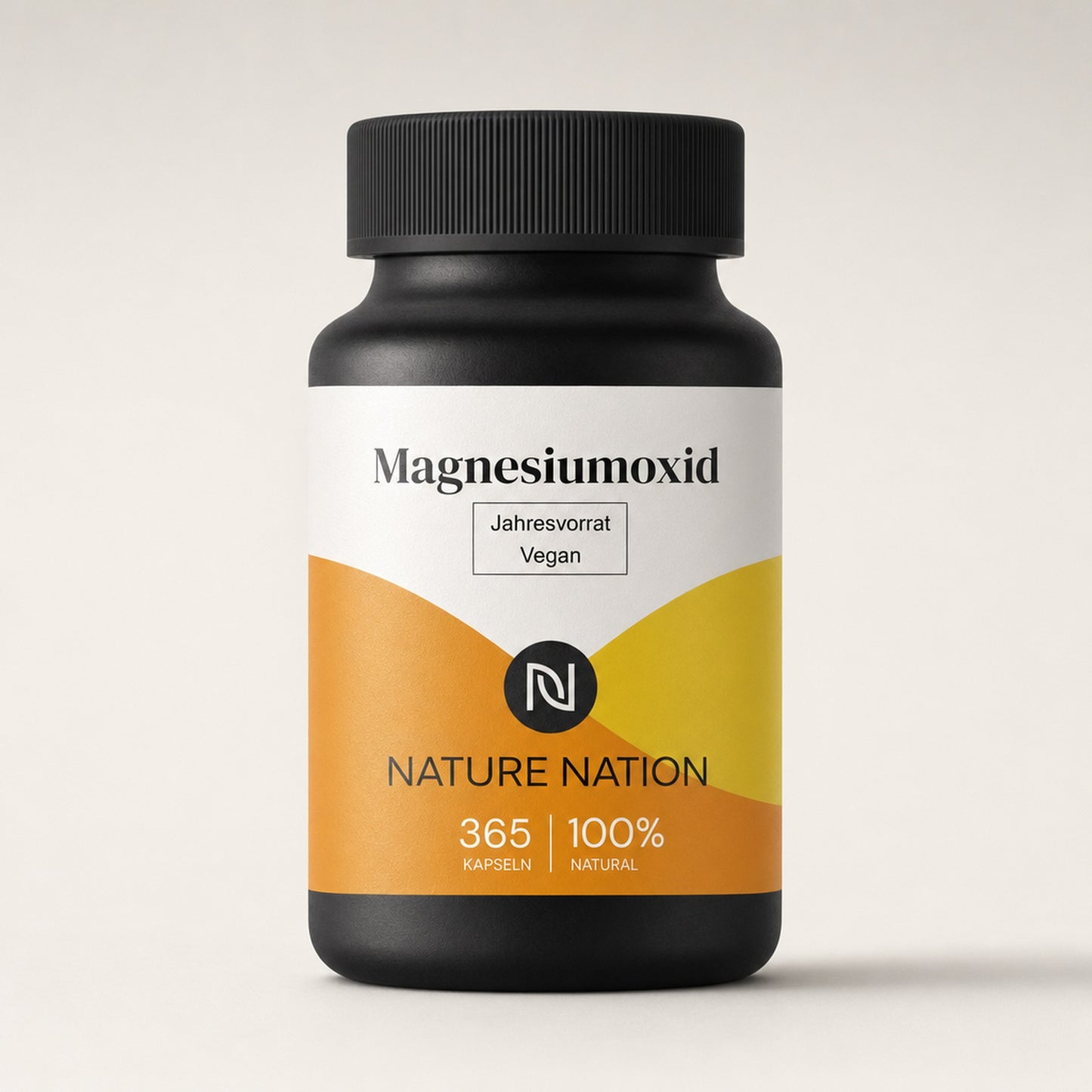 Magnesiumoxid 365 Kapseln, Studioaufnahme im natuerlichen Licht
