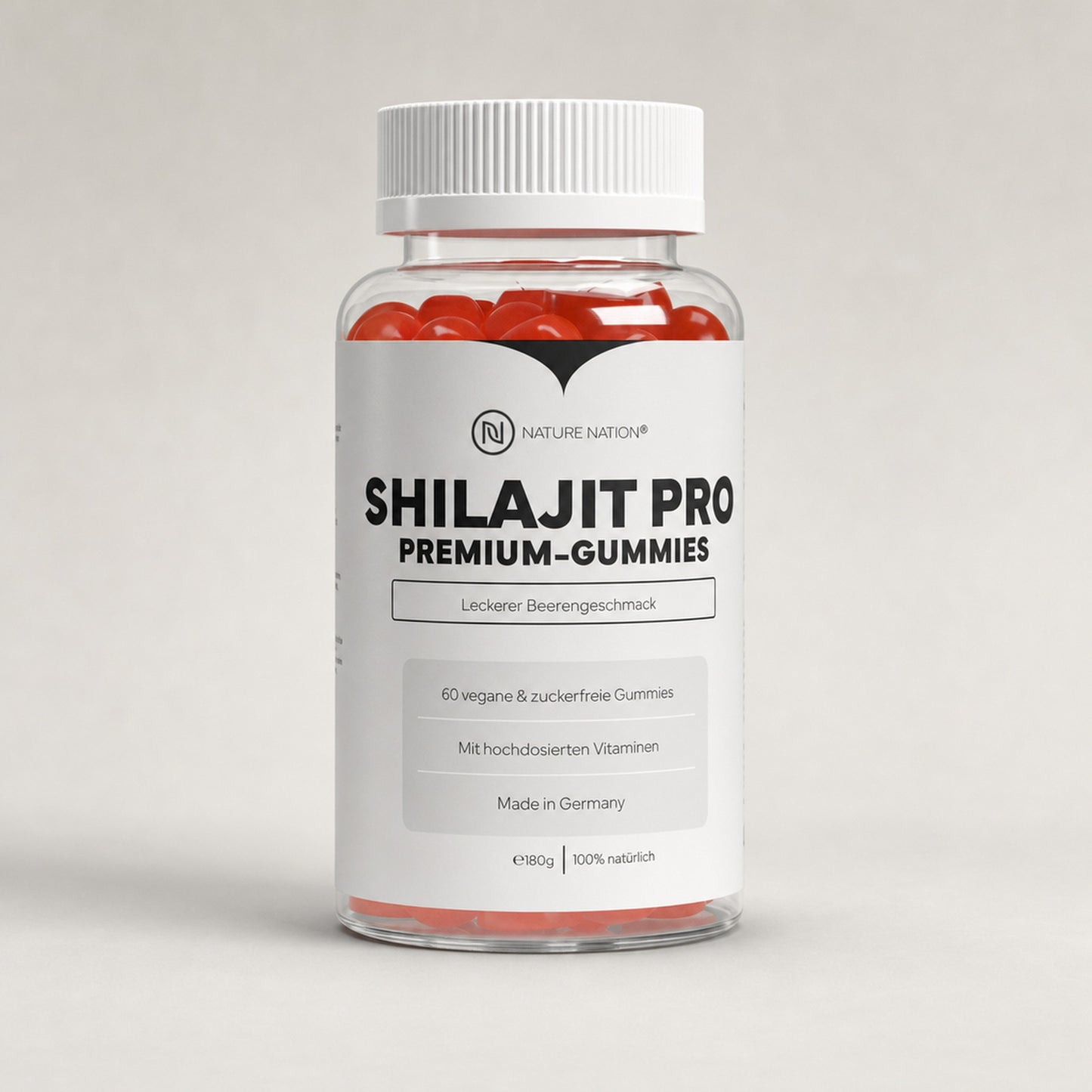 Premium Shilajit Gummies 1000, Studioaufnahme im natuerlichen Licht