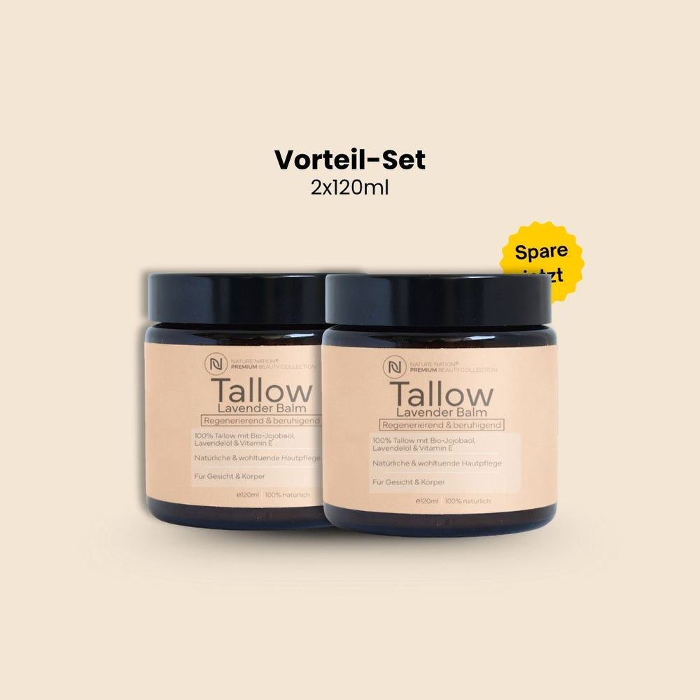 
                      
                        Tallow Rindertalg Creme Lavendel – 100% natürliche Hautpflege Unparfümiert
                      
                    