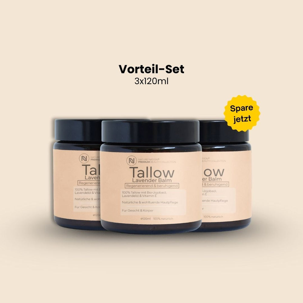 
                      
                        Tallow Rindertalg Creme Lavendel – 100% natürliche Hautpflege Unparfümiert
                      
                    
